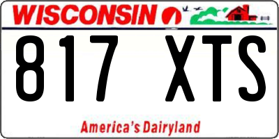WI license plate 817XTS