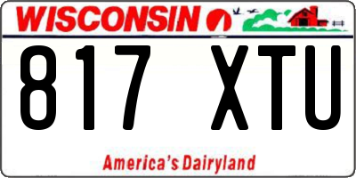 WI license plate 817XTU