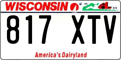WI license plate 817XTV