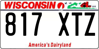 WI license plate 817XTZ