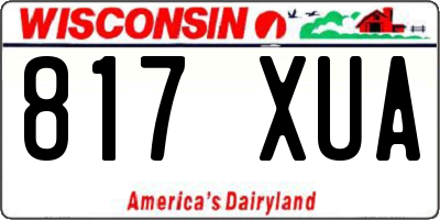 WI license plate 817XUA