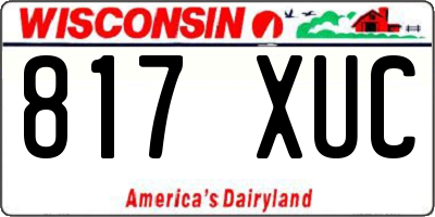 WI license plate 817XUC