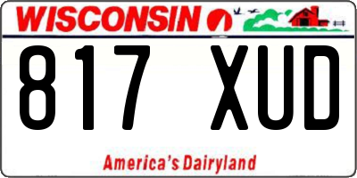 WI license plate 817XUD