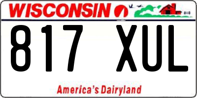 WI license plate 817XUL
