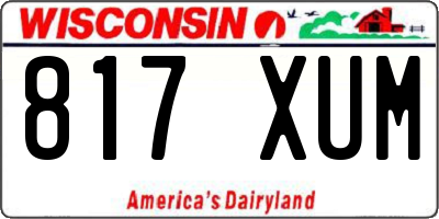 WI license plate 817XUM