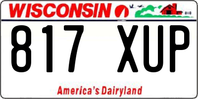WI license plate 817XUP