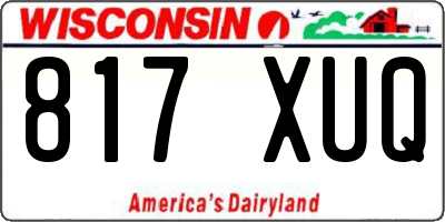 WI license plate 817XUQ