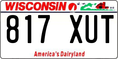 WI license plate 817XUT