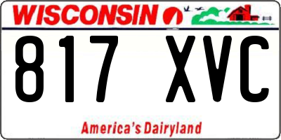 WI license plate 817XVC