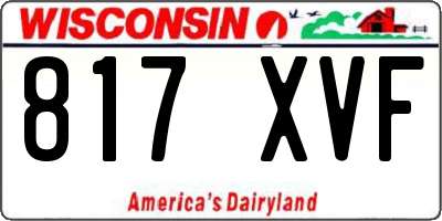 WI license plate 817XVF