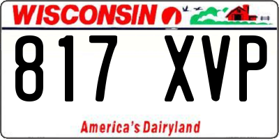 WI license plate 817XVP