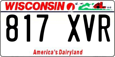 WI license plate 817XVR