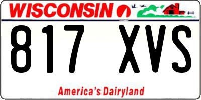 WI license plate 817XVS