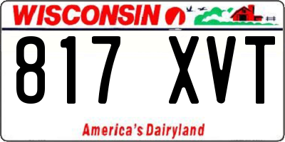WI license plate 817XVT