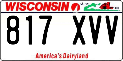 WI license plate 817XVV