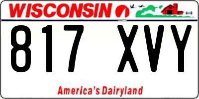 WI license plate 817XVY