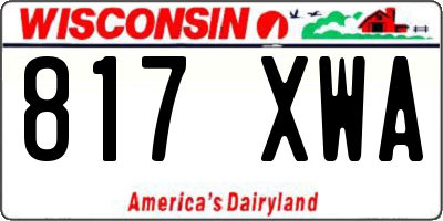 WI license plate 817XWA
