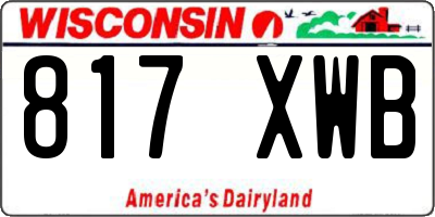 WI license plate 817XWB