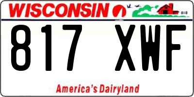 WI license plate 817XWF