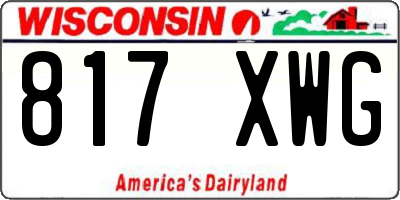WI license plate 817XWG