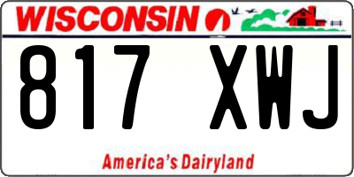 WI license plate 817XWJ