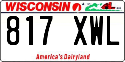 WI license plate 817XWL