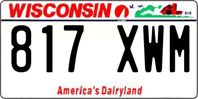 WI license plate 817XWM