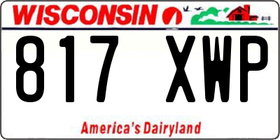 WI license plate 817XWP