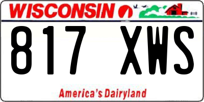 WI license plate 817XWS