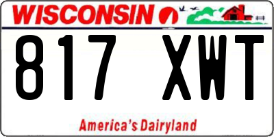 WI license plate 817XWT