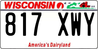 WI license plate 817XWY