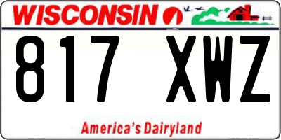 WI license plate 817XWZ