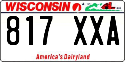 WI license plate 817XXA