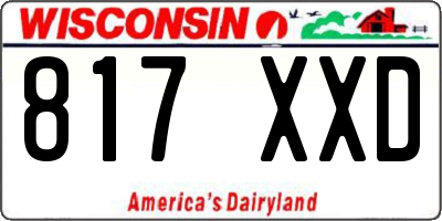 WI license plate 817XXD