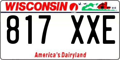 WI license plate 817XXE