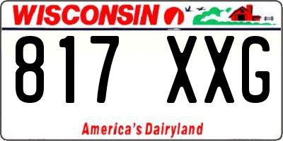 WI license plate 817XXG