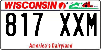 WI license plate 817XXM
