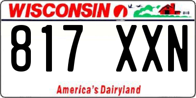 WI license plate 817XXN