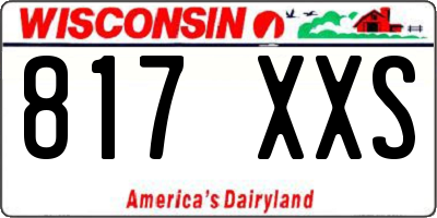 WI license plate 817XXS