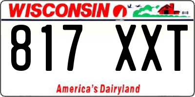 WI license plate 817XXT