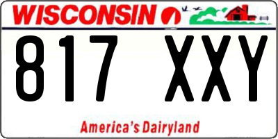 WI license plate 817XXY