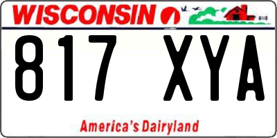 WI license plate 817XYA