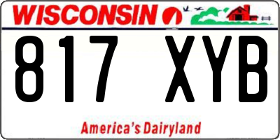 WI license plate 817XYB