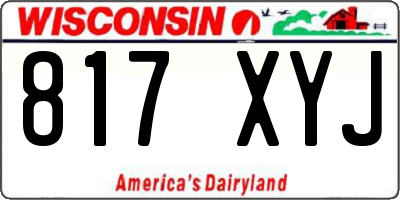WI license plate 817XYJ