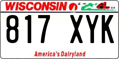 WI license plate 817XYK