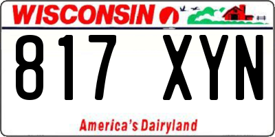 WI license plate 817XYN