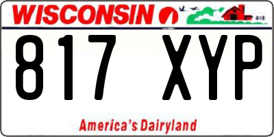WI license plate 817XYP