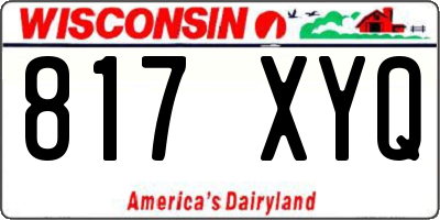 WI license plate 817XYQ
