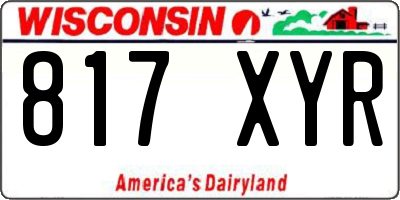 WI license plate 817XYR