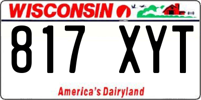 WI license plate 817XYT